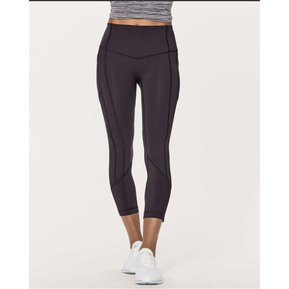 Lululemon All The Right Places Tight Legging Side Pockets Purple Size 6